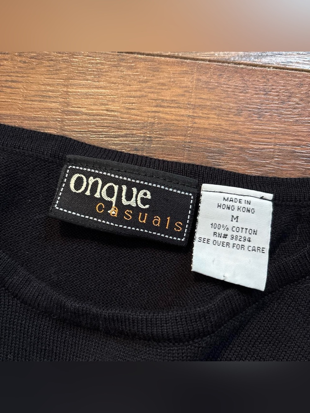 Vintage Onque Casuals 100% Cotton Knit Sleeveless Top - Picture 3 of 4